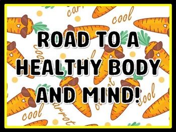 ROAD TO A HEALTHY BODY AND MIND! Health And Nutrition Door Décor