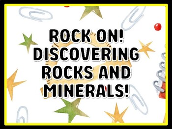 ROCK ON! DISCOVERING ROCKS AND MINERALS! Grade 3 Science Door Decor