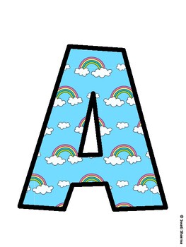 Rainbow Bulletin Board Decor Kit, Rainbow Bulletin Board Letters