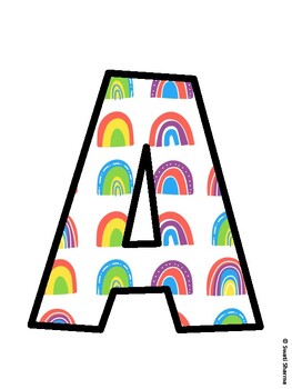 Rainbow Bulletin Board Decor Kit, Rainbow Bulletin Board Letters