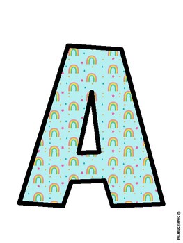 Rainbow Bulletin Board Decor Kit, Rainbow Bulletin Board Letters
