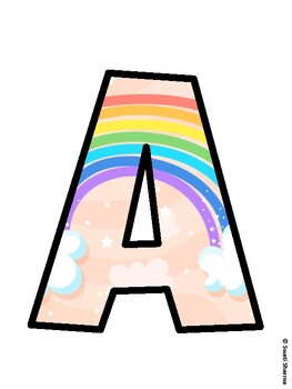 Rainbow Bulletin Board Decor Kit, Rainbow Bulletin Board Letters