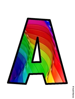 Rainbow Bulletin Board Decor Kit, Rainbow Bulletin Board Letters