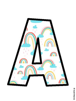 Rainbow Bulletin Board Decor Kit, Rainbow Bulletin Board Letters