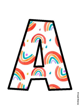 Rainbow Bulletin Board Decor Kit, Rainbow Bulletin Board Letters