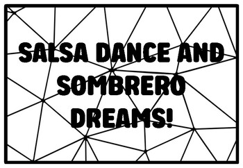 SALSA DANCE AND SOMBRERO DREAMS! Hispanic Heritage Month Coloring Pages