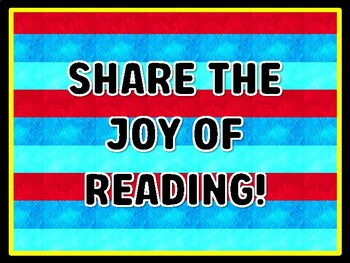 SHARE THE JOY OF READING! Read Across America Door Décor