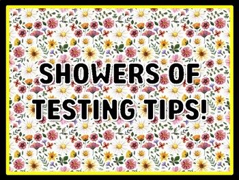 SHOWERS OF TESTING TIPS! Spring Door Décor, Spring Bulletin Board Décor Kit