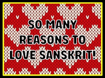 SO MANY REASONS TO LOVE SANSKRIT! Valentine's Day Door Décor, Valentine's Day