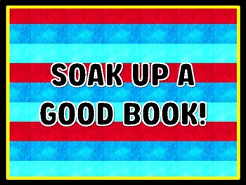 SOAK UP A GOOD BOOK! Read Across America Door Décor
