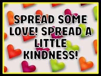 SPREAD SOME LOVE! SPREAD A LITTLE KINDNESS! Valentine's Day Door Décor, Valen