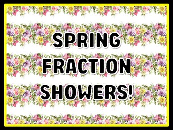 SPRING FRACTION SHOWERS! Spring Door Décor, Spring Bulletin Board Décor Kit
