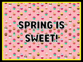 SPRING IS SWEET! Cupcake Door Décor, Cupcake Bulletin Board Décor Kit, #44, C