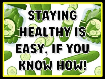 STAYING HEALTHY IS EASY, IF YOU KNOW HOW! Health And Nutrition Door Décor