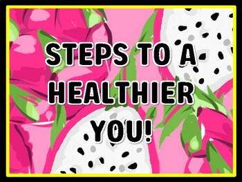 STEPS TO A HEALTHIER YOU! Health And Nutrition Door Décor