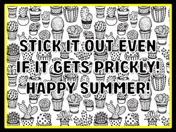 STICK IT OUT EVEN IF IT GETS PRICKLY! HAPPY SUMMER! Succulents Door Décor