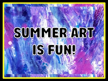 SUMMER ART IS FUN! Art Door Décor, Art Bulletin Board Décor