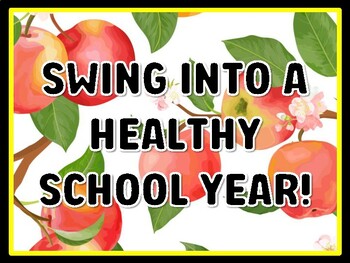 SWING INTO A HEALTHY SCHOOL YEAR! Health And Nutrition Door Décor