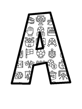 Soccer Bulletin Board Letters