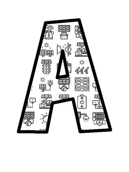 Solar Power Bulletin Board Letters