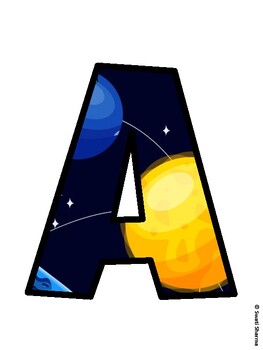 Space, Galaxy Bulletin Board Décor Kit, Space, Galaxy Bulletin Board Letters