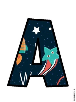 Space, Galaxy Bulletin Board Décor Kit, Space, Galaxy Bulletin Board Letters