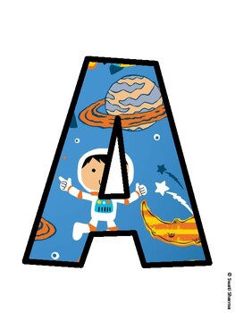 Space, Galaxy Bulletin Board Décor Kit, Space, Galaxy Bulletin Board Letters