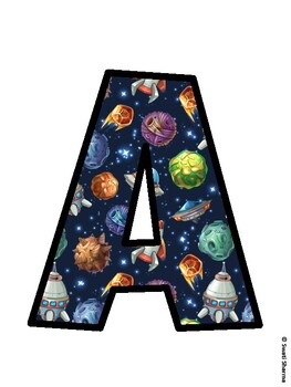 Space, Galaxy Bulletin Board Décor Kit, Space, Galaxy Bulletin Board Letters