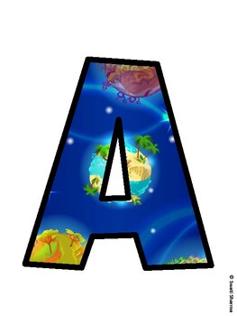 Space, Galaxy Bulletin Board Décor Kit, Space, Galaxy Bulletin Board Letters