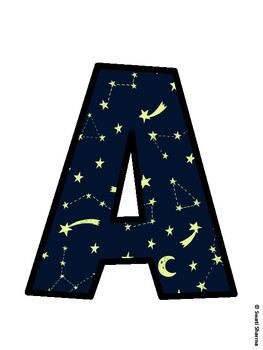 Space, Galaxy Bulletin Board Décor Kit, Space, Galaxy Bulletin Board Letters