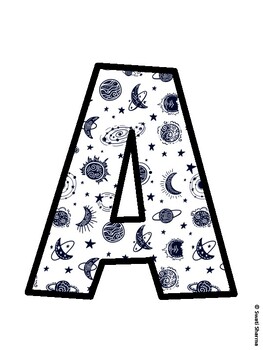 Space, Galaxy Bulletin Board Décor Kit, Space, Galaxy Bulletin Board Letters