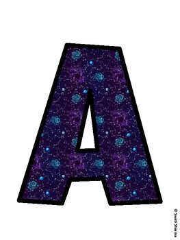 Space, Galaxy Bulletin Board Décor Kit, Space, Galaxy Bulletin Board Letters