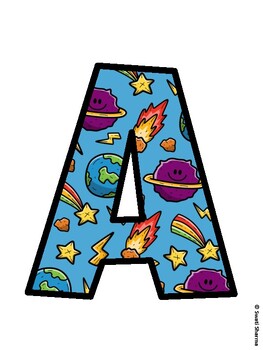 Space, Galaxy Bulletin Board Décor Kit, Space, Galaxy Bulletin Board Letters