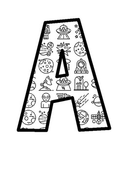 Space, Galaxy Bulletin Board Letters