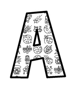 Space, Galaxy Bulletin Board Letters