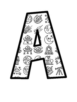 Space, Galaxy Bulletin Board Letters