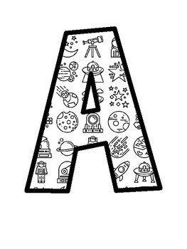 Space, Galaxy Bulletin Board Letters