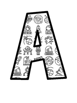 Space, Galaxy Bulletin Board Letters