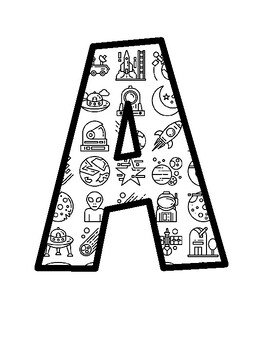 Space, Galaxy Bulletin Board Letters