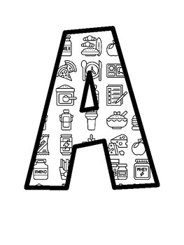 Sports Diet Bulletin Board Letters