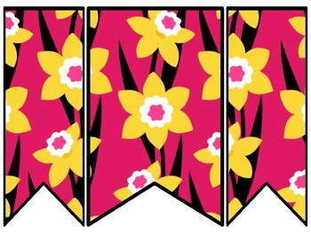 Spring, Easter, Daffodils Bulletin Board Decor Kit, Spring, Easter, Daffodils L