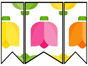 Spring, Easter, Tulips Bulletin Board Decor Kit, Spring, Easter, Tulips Letters