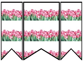 Spring, Easter, Tulips Bulletin Board Decor Kit, Spring, Easter, Tulips Letters