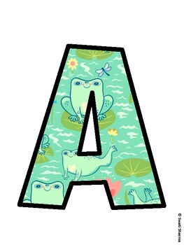 Spring, Frog Bulletin Board Decor Kit, Spring, Frog Bulletin Board Letters