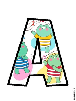 Spring, Frog Bulletin Board Decor Kit, Spring, Frog Bulletin Board Letters