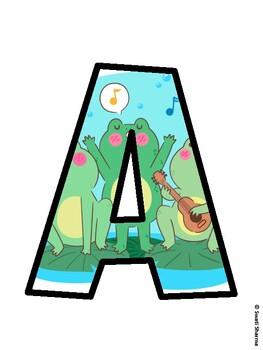 Spring, Frog Bulletin Board Decor Kit, Spring, Frog Bulletin Board Letters