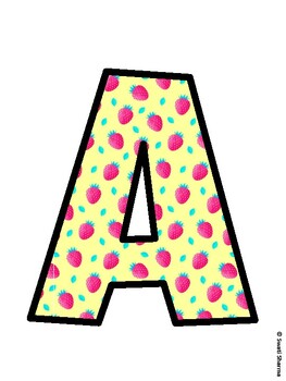 Strawberry Bulletin Board Décor Kit, Strawberry Bulletin Board Letters
