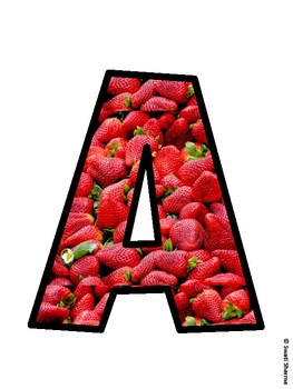 Strawberry Bulletin Board Décor Kit, Strawberry Bulletin Board Letters