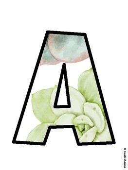 Succulents Bulletin Board Decor Kit, Succulents Bulletin Board Letters