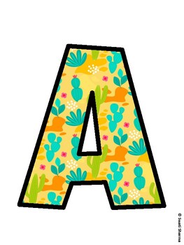 Succulents Bulletin Board Decor Kit, Succulents Bulletin Board Letters
